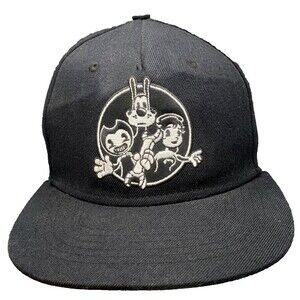 BENDY AND THE INK MACHINE Snapback Hat Cap TheMeatly Games LTD 2018 Black Flat B